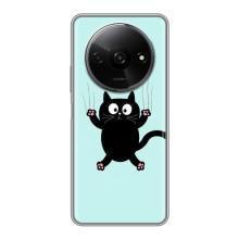 Силиконовый чехол с котиком для Xiaomi Redmi A3 – Падающий кот
