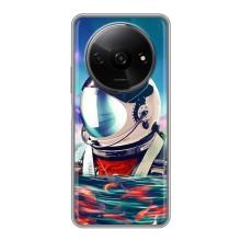 Силиконовый Чехол с принтом "Космонавты" на Xiaomi Redmi A3 – Космонавт в воде