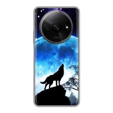 Защитные чехлы для Сяоми Редми А3 (AlphaPrint) (ХИТ продаж) ВОЛК (Волк на луну)