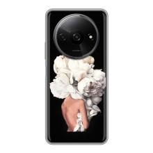 Чехлы (ART) Цветы на Xiaomi Redmi A3x (VPrint) (Білі квіти)