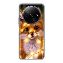 Чехлы с картинкой Лисички для Xiaomi Redmi A3x (VPrint) (Лисичка в гирляндах)