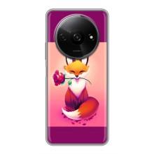 Чехлы с картинкой Лисички для Xiaomi Redmi A3x (VPrint) (Лисичка с розочкой)