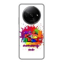 Чохли Амонг Ас для Xiaomi Redmi A3x (AlphaPrint) (Яскравий АмонгАс)