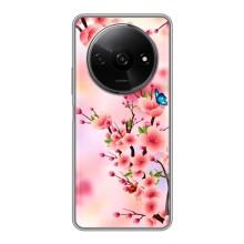 Чехол с принтом САКУРЫ на Xiaomi Redmi A3x – Бабочки на сакуре