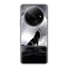 Чохол з Вовком на Xiaomi Redmi A3x – Вовк і місяць
