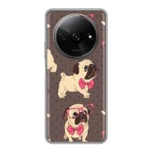 Чехол (ТПУ) Милые собачки для Xiaomi Redmi A3x – Собачки Мопсики