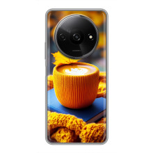 Чехол с уникальным дизайном «Осень с кофе» для Xiaomi Redmi A3x – Кофе с жёлтым