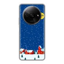 Силіконовий бампер на різдво для Xiaomi Redmi A3x (Місто в снігу)