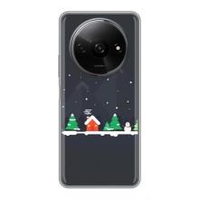 Силіконовий бампер на різдво для Xiaomi Redmi A3x (Місто зимове)