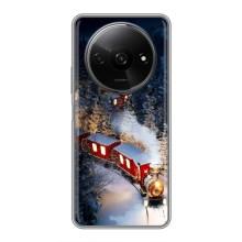 Силіконовий бампер на різдво для Xiaomi Redmi A3x (Потяг)