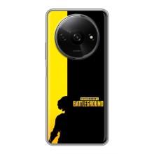 Чехол (TPU) с картинкой "Лого Пабг" на Редми А3х – Battlegrounds