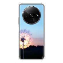 Силиконовый Чехол с одуванчиками на Xiaomi Redmi A3x – Закат с одуванчиком