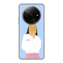 Силіконовый Чохол на Xiaomi Redmi A3x з картинкой Модных девушек (Жовта кепка)