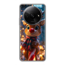 Яркий чехол для Xiaomi Redmi A3x с Зимними Оленятами – Олень в шарфе