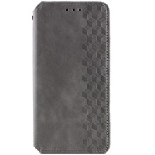 Кожаный чехол-книжка GETMAN Cubic (PU) для Xiaomi Redmi A5 / Poco C71 – Серый