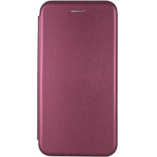 Кожаный чехол-книжка Classy для Xiaomi Redmi A5 / Poco C71 – Бордовый