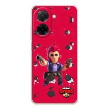 Бампер (ТПУ) с принтом Brawl Stars на Редми А5 (Кольт на красном)