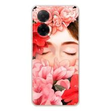 Чехлы (ART) Цветы на Xiaomi Redmi A5 (VPrint) (Глаза в цветах)