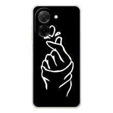 Чехлы (Знак сердечка) на Xiaomi Redmi A5 – Сердце на черном