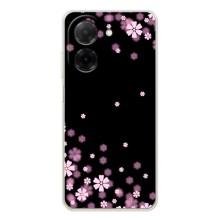 Чехол для Редми А5 - с принтом (Дизайнерские) (AlphaPrint) (Цветочки маленькие)