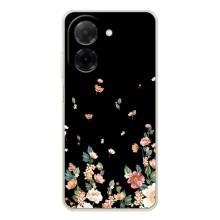 Чехол для Редми А5 - с принтом (Дизайнерские) (AlphaPrint) (Маленькие цветы)