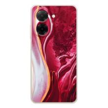 Чехол для Редми А5 - с принтом (Дизайнерские) (AlphaPrint) (Мрамор красный)