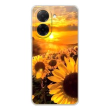 Чехол с Цветами для Xiaomi Redmi A5 (поле подсолнухов)