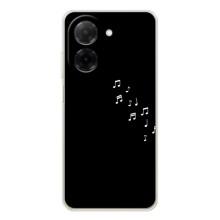 Чехол с картинками на черном фоне для Xiaomi Redmi A5 – Ноты