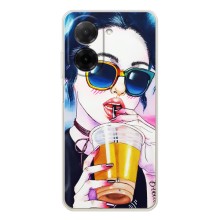 Чехол с картинкой Модные Девчонки Xiaomi Redmi A5 (Девушка с коктейлем)