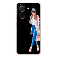 Чехол с картинкой Модные Девчонки Xiaomi Redmi A5 (Девушка со смартфоном)