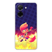 Чехол (ТПУ) с героями Бравл Старс на Xiaomi Redmi A5 – Пенни в огне