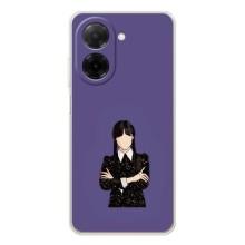 Чехлы Венсдей на Xiaomi Redmi A5 Уэнсдей (AlphaPrint) (Уэнздей в черном)