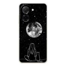 Чехол с рисунком кот на Xiaomi Redmi A5 – Девушка с котом