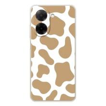 Чохол з принтом корови на Редмі А5 (Бежевий принт)