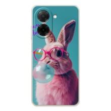 Чехол с принтом стильные животные для Редми А5 (Кролик в очках)