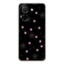 Чохол з розовим принтом для Xiaomi Redmi A5 – Рожеві квіти на чорному