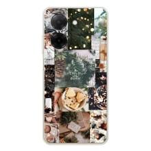Рождественские, Праздничные Чехлы для Редми А5 (Рождественский коллаж)