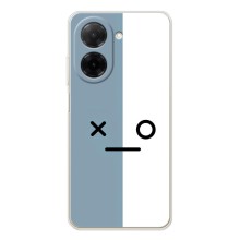 Силиконовые Чехлы (смешные стикеры) для Xiaomi Redmi A5 – Серо-белый