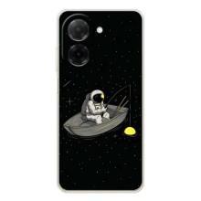 Силиконовый Чехол с принтом "Космонавты" на Xiaomi Redmi A5 – Космонавт на рыбалке