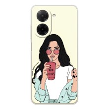 Силіконовый Чохол на Xiaomi Redmi A5 з картинкой Модных девушек – З напоєм