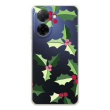 Зимние Чехлы для Редми А5 - прозрачный фон (Рождественский фон)