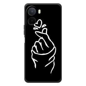 Чехлы (Знак сердечка) на Xiaomi Redmi A7 Pro (Сердце на черном)