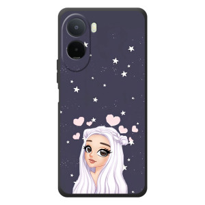 Чехол Стильные девушки на Xiaomi Redmi A7 Pro (Девушка и сердечки)