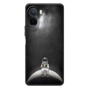 Силіконовый Чохол з принтом "Космонавти" на Xiaomi Redmi A7 Pro – Космонавт романтик
