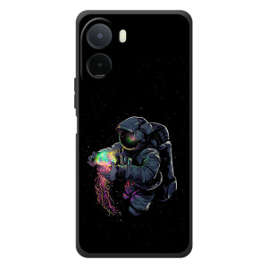 Силіконовый Чохол з принтом "Космонавти" на Xiaomi Redmi A7 Pro – В руках земля