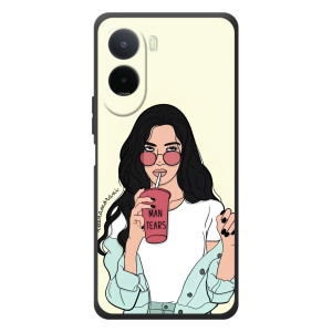 Силіконовый Чохол на Xiaomi Redmi A7 Pro з картинкой Модных девушек – З напоєм
