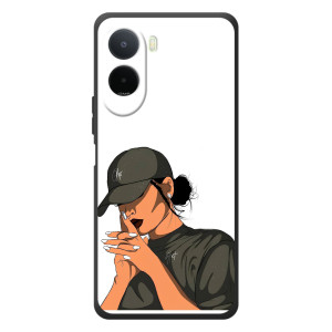 Силіконовый Чохол на Xiaomi Redmi A7 Pro з картинкой Модных девушек – У зеленому