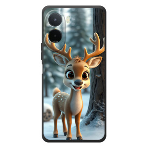 Яркий чехол для Xiaomi Redmi A7 Pro с Зимними Оленятами