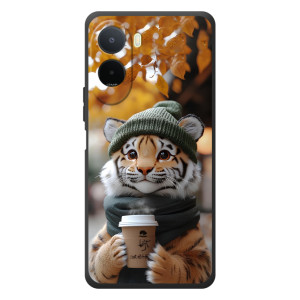 Печатный чехол «Зверята с кофе» для Xiaomi Redmi A7 Pro – Тигр с кофе