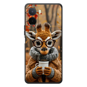 Печатный чехол «Зверята с кофе» для Xiaomi Redmi A7 Pro – Жираф с кофе